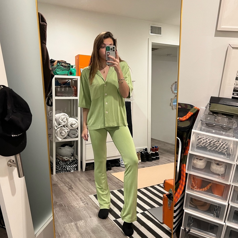 Green Aritzia Babaton Two Piece Set